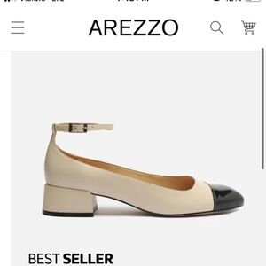 Arezzo Chloe Low Block Pump Beige Shoes